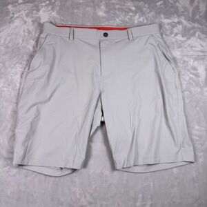 Redvanly Mens XL Performance Golf Shorts Light Gray Stretch Active Athletic 596